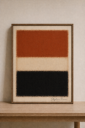 Abstract art on wooden tabletop