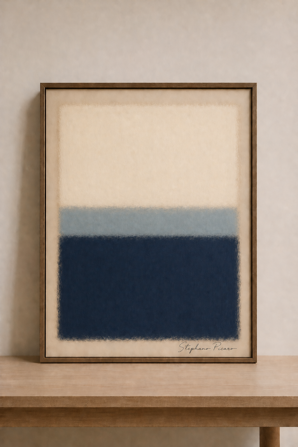 Abstract color-fields with signature art