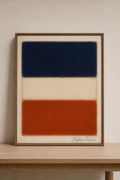 Abstract painting in minimalist interior