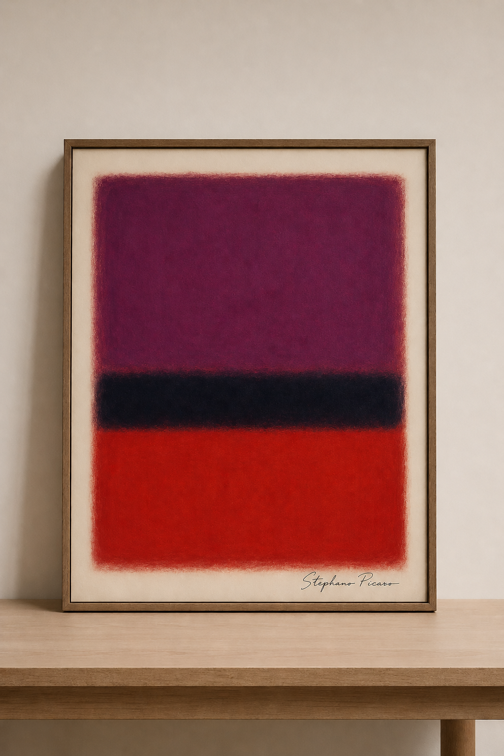 Abstract painting in minimal space