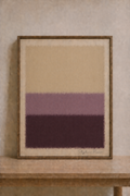 Abstract serenity on a wooden shelf