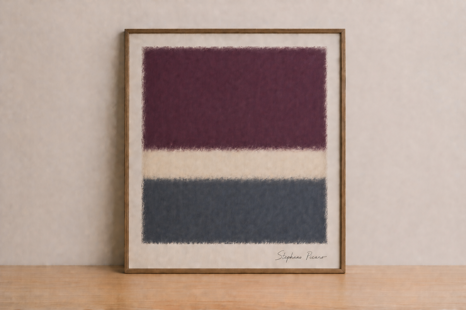 Minimalist abstract art display