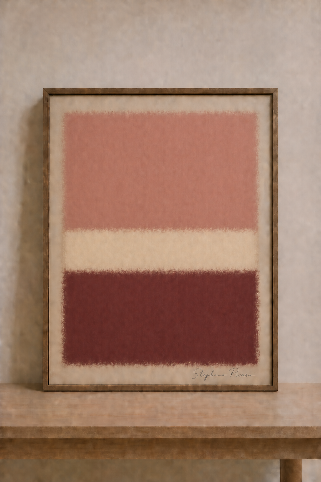 Minimalist abstract in soft tones