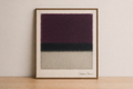 Minimalist abstract on wood shelf