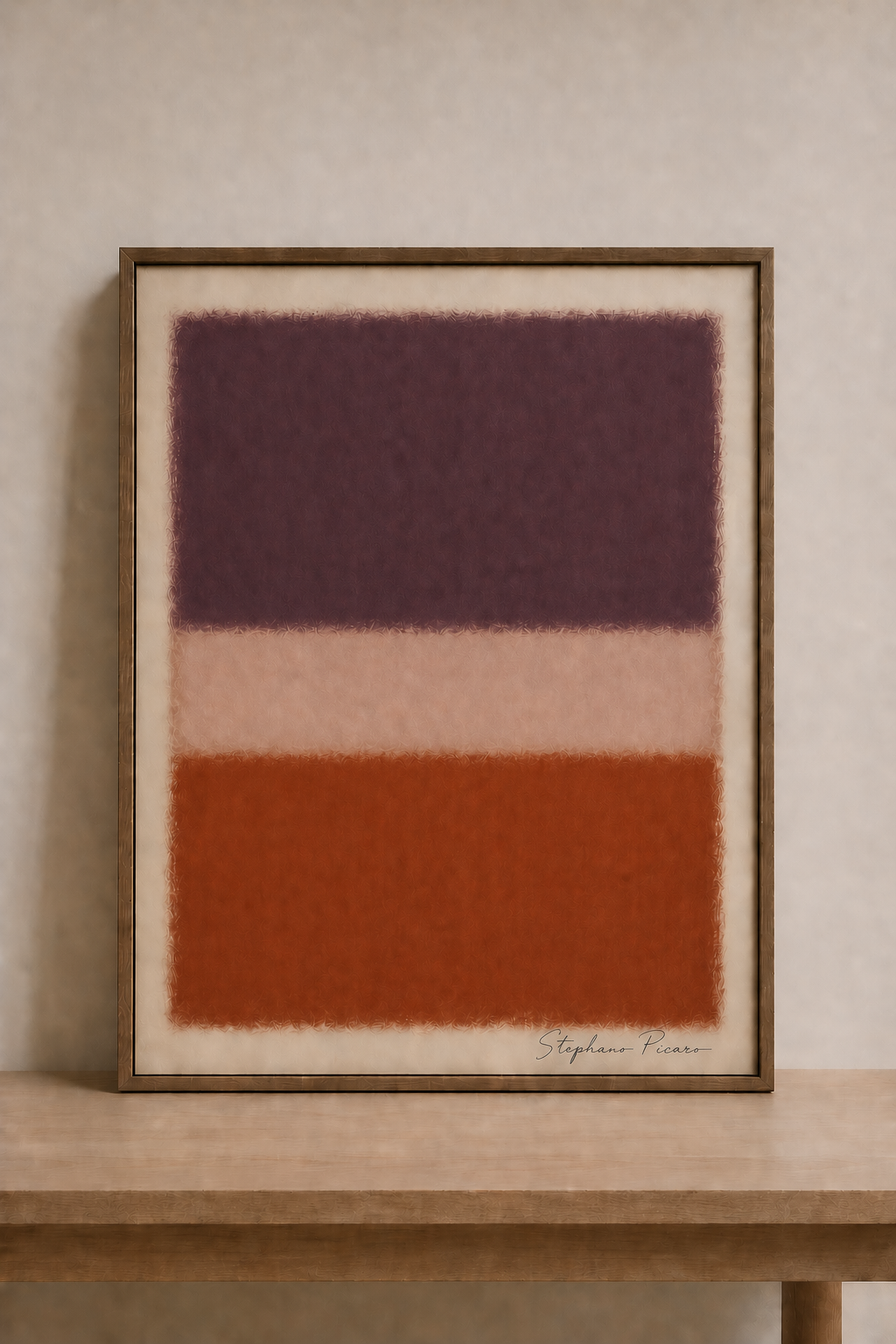 Minimalist art with soft lighting